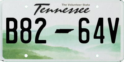 TN license plate B8264V