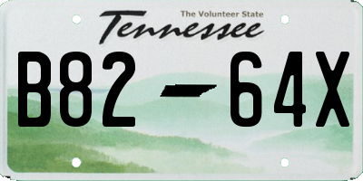 TN license plate B8264X