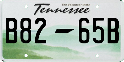 TN license plate B8265B
