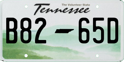 TN license plate B8265D