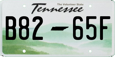 TN license plate B8265F