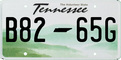 TN license plate B8265G