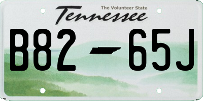TN license plate B8265J