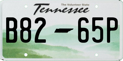 TN license plate B8265P