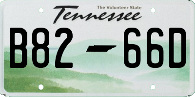 TN license plate B8266D