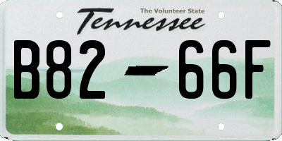 TN license plate B8266F