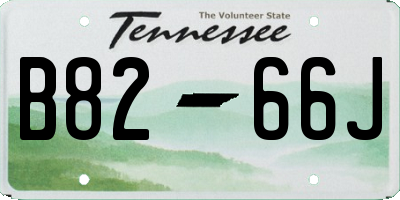 TN license plate B8266J