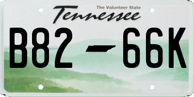 TN license plate B8266K