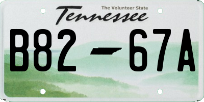 TN license plate B8267A