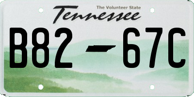 TN license plate B8267C