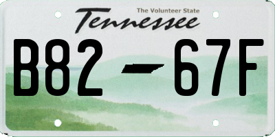 TN license plate B8267F