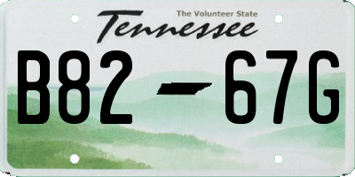 TN license plate B8267G