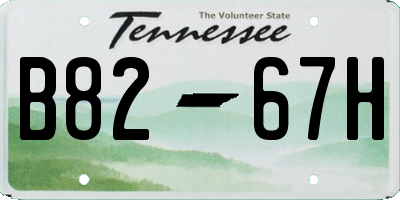 TN license plate B8267H