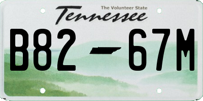TN license plate B8267M