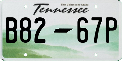 TN license plate B8267P