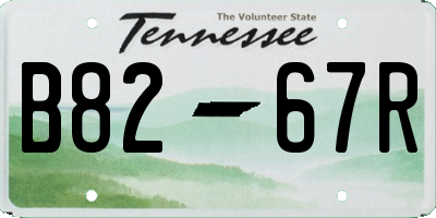 TN license plate B8267R