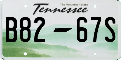 TN license plate B8267S