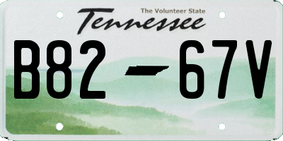 TN license plate B8267V
