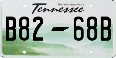 TN license plate B8268B