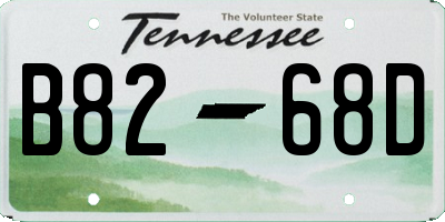 TN license plate B8268D