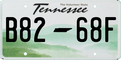 TN license plate B8268F