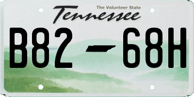 TN license plate B8268H