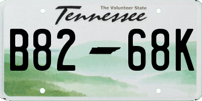 TN license plate B8268K