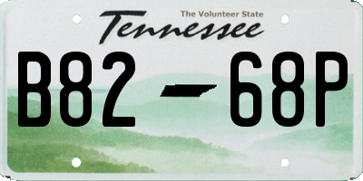 TN license plate B8268P
