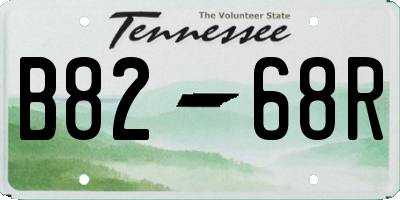 TN license plate B8268R