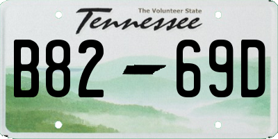 TN license plate B8269D