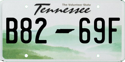 TN license plate B8269F