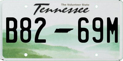 TN license plate B8269M
