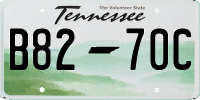 TN license plate B8270C