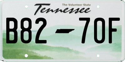 TN license plate B8270F