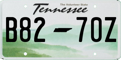 TN license plate B8270Z
