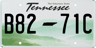 TN license plate B8271C