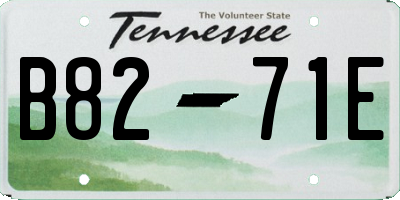 TN license plate B8271E