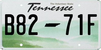 TN license plate B8271F