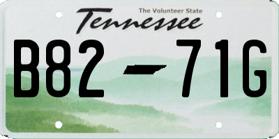 TN license plate B8271G