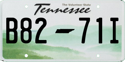 TN license plate B8271I