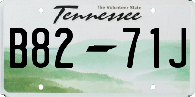 TN license plate B8271J