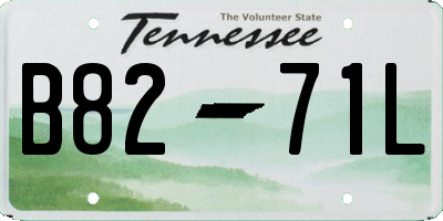 TN license plate B8271L