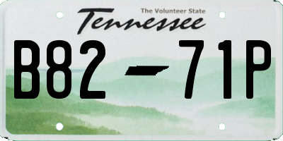 TN license plate B8271P
