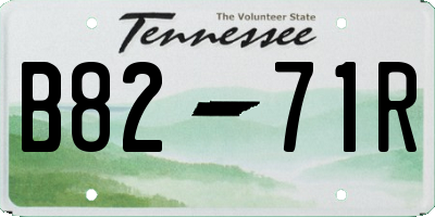 TN license plate B8271R