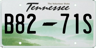 TN license plate B8271S