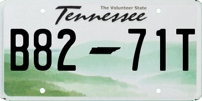 TN license plate B8271T
