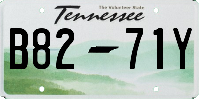 TN license plate B8271Y