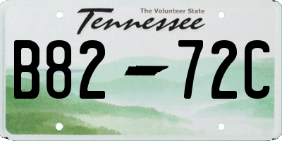 TN license plate B8272C