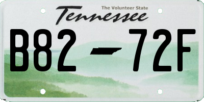 TN license plate B8272F