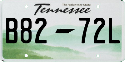 TN license plate B8272L